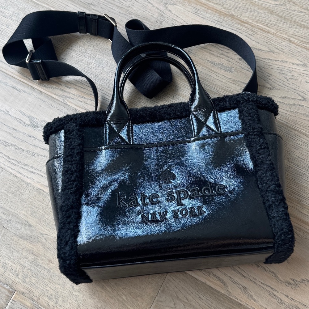 Kate Spade Black Glossy Tote